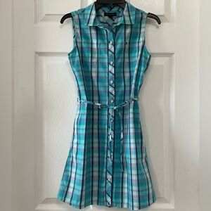 Tommy Hilfiger Kids Blue Plaid Dress